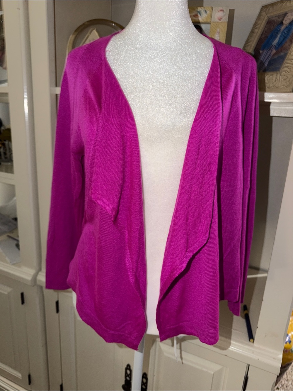 Worthington Fuchsia Open-Front Women's Cardigan